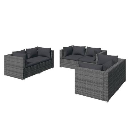 VidaXL Garten-lounge-set poly-rattan  