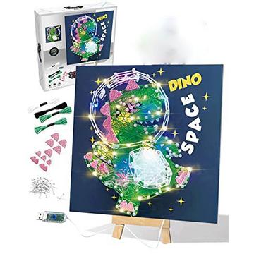 Ensemble d'artisanat pour enfants, ensemble d'artisanat de dinosaures, jouet avec lumière LED, décoration artisanale faite à la main, créatif