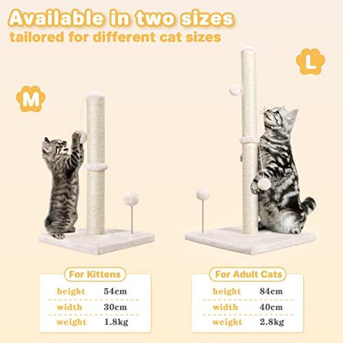 Alopini  Arbre à chat de 84 cm avec corde en sisal naturel ultime pour chatons 