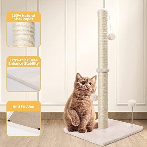 Alopini  Arbre à chat de 84 cm avec corde en sisal naturel ultime pour chatons 