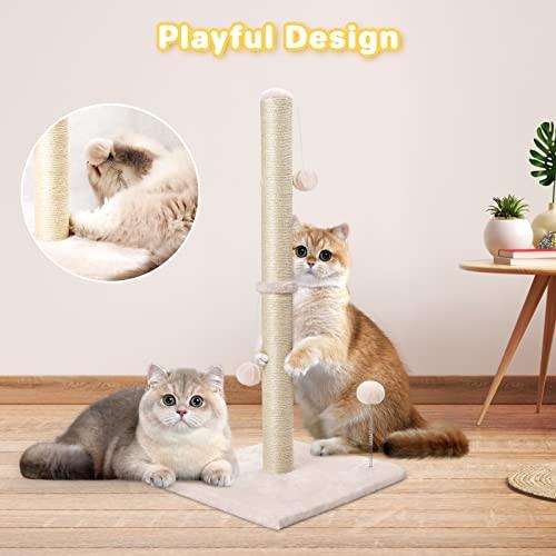 Alopini  Arbre à chat de 84 cm avec corde en sisal naturel ultime pour chatons 