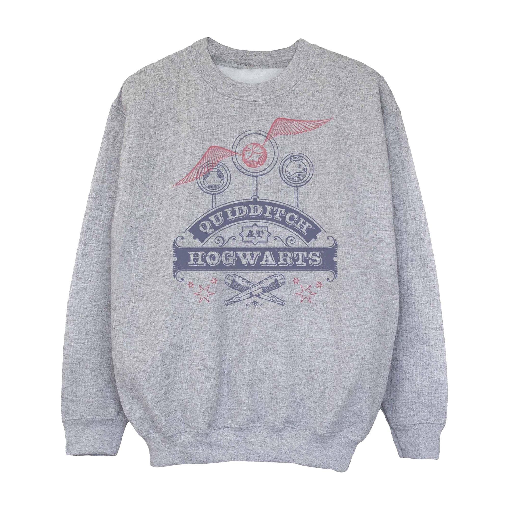 Image of Quidditch At Hogwarts Sweatshirt Mädchen Grau 128