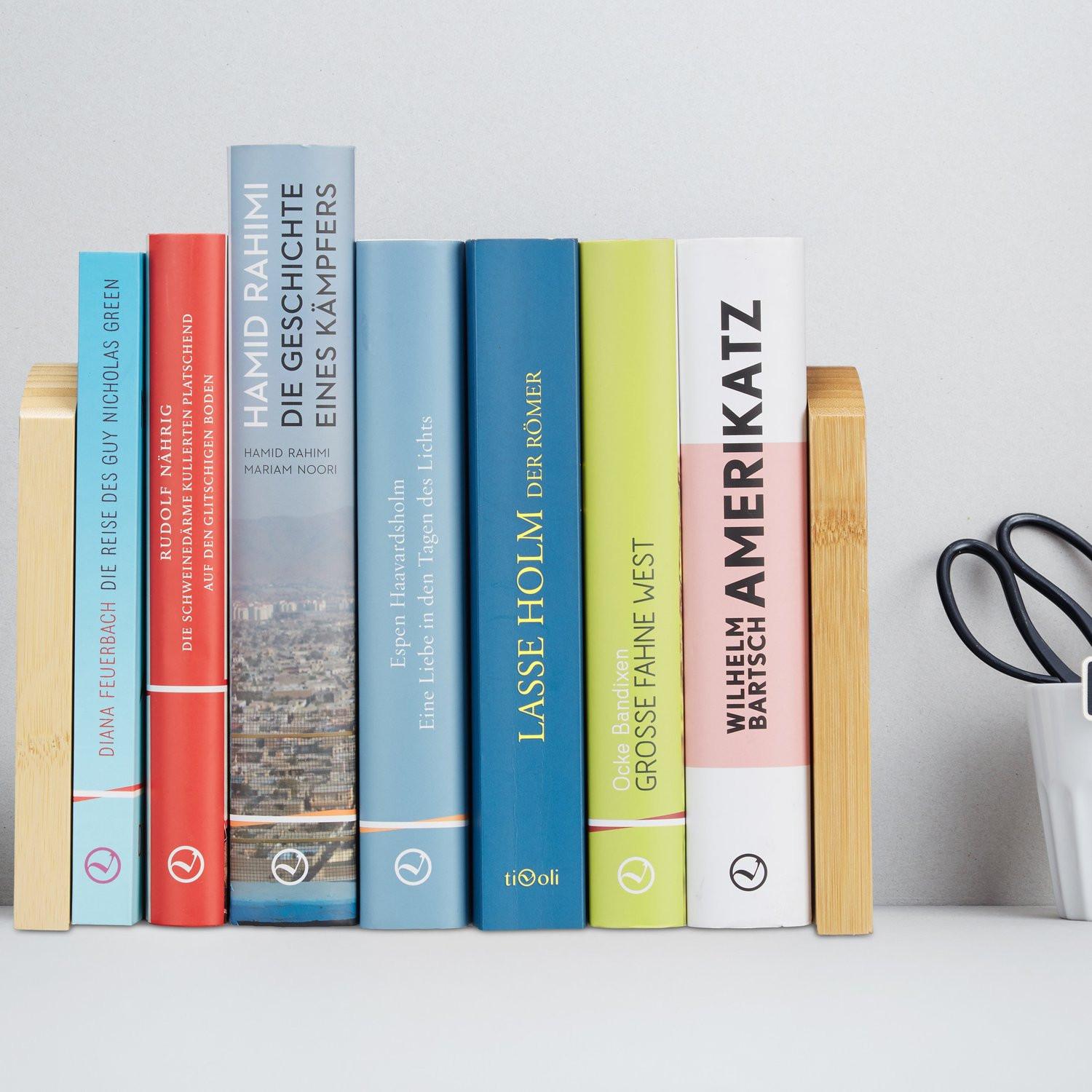 Northix Buchstütze aus Bambus - 2er-Set  