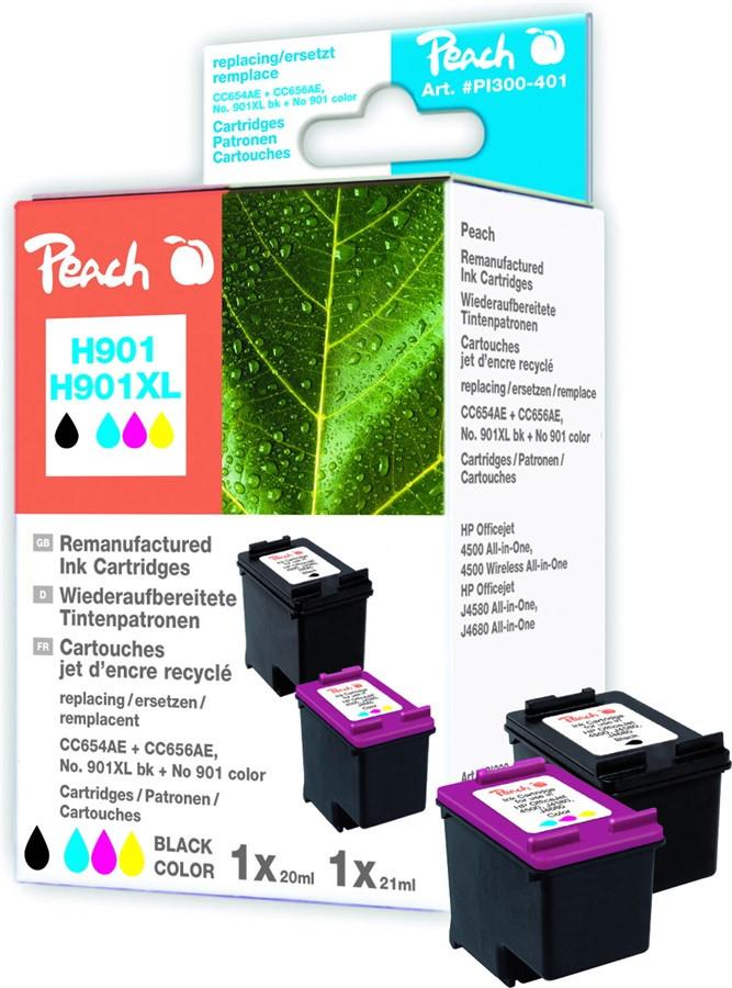 Peach  Tinte HP Nr. 901XL black + color, 1x20, 1x21 ml 