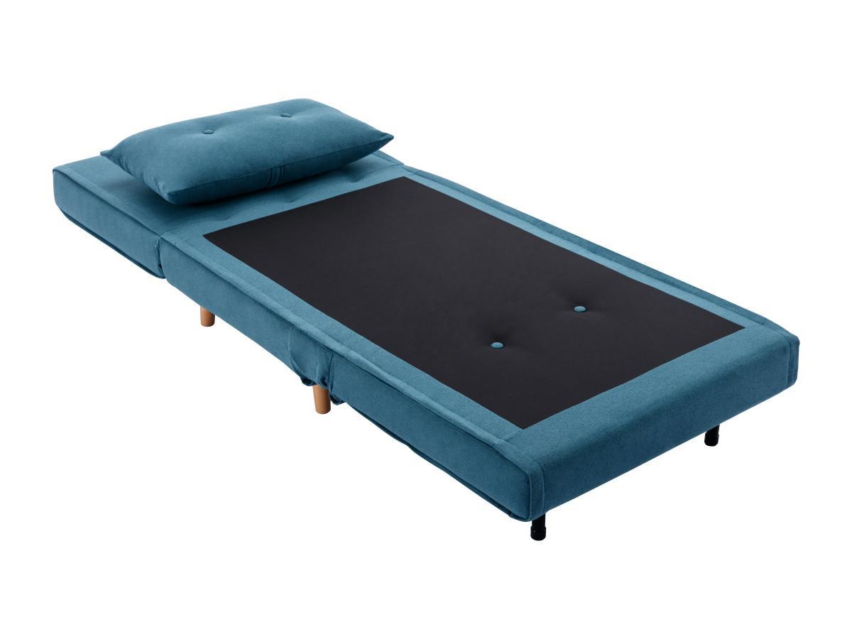 Vente-unique Poltrona letto in Tessuto Blu - URIBIA  