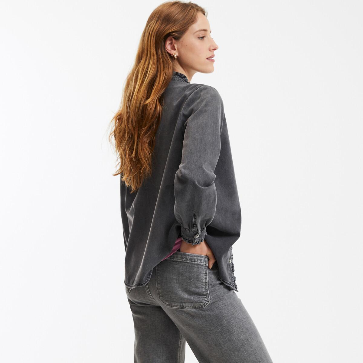 La Redoute Collections  Langärmelige Jeansbluse 