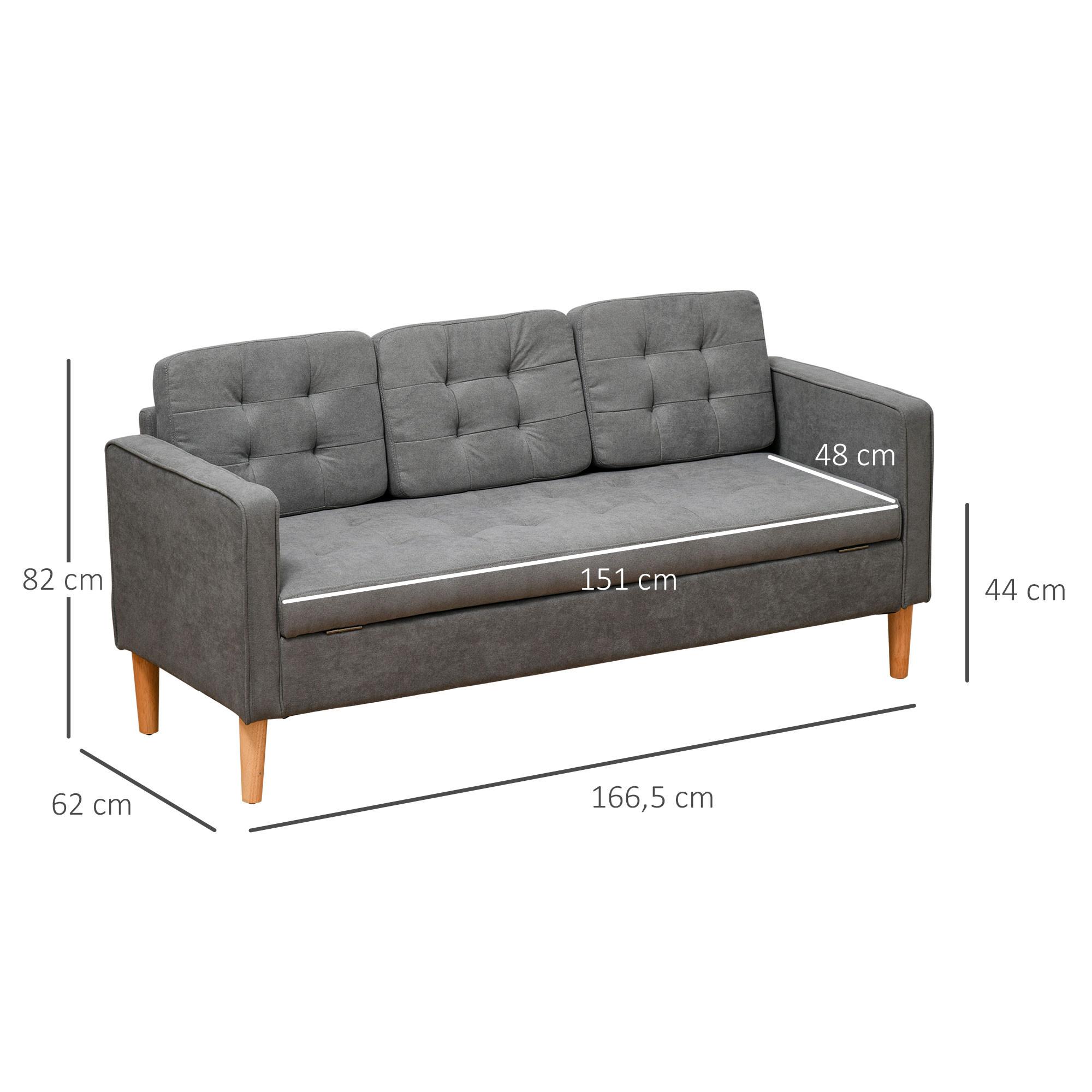 HOMCOM Sofa 3-Sitzer  