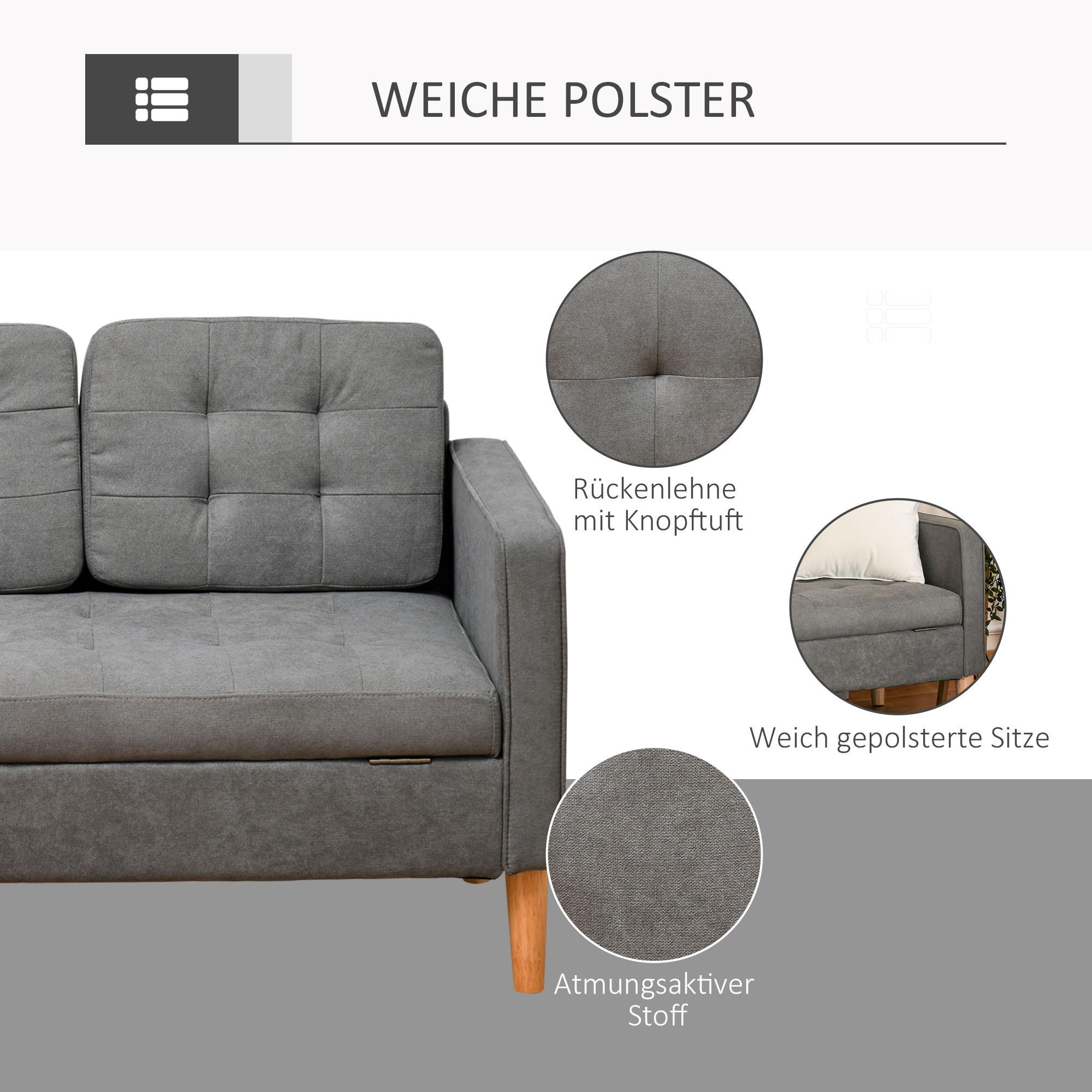 HOMCOM Sofa 3-Sitzer  