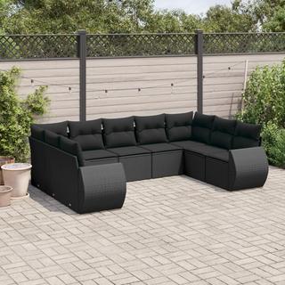 VidaXL set divano da giardino Polirattan  