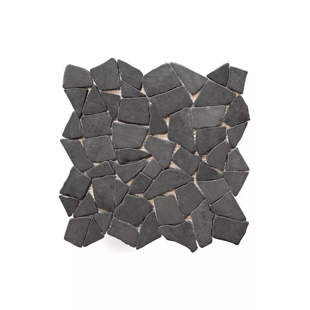 Mosaïque sol et mur en marbre gris - pack de 1m² (dalles de 30x30 cm) - MOLI