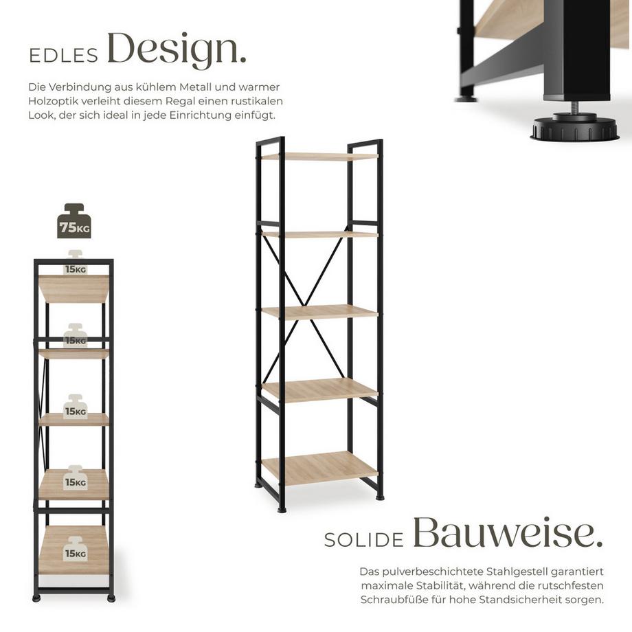 Tectake Étagère MANCHESTER style industriel  
