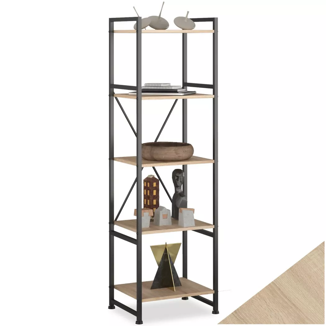 Tectake - Étagère MANCHESTER style industriel, 152 cm, Sable