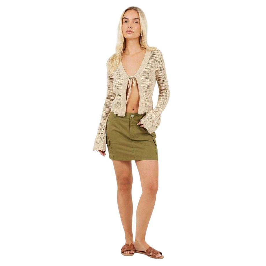 Brave Soul Mini Jupe en Denim avec Poches Cargo  