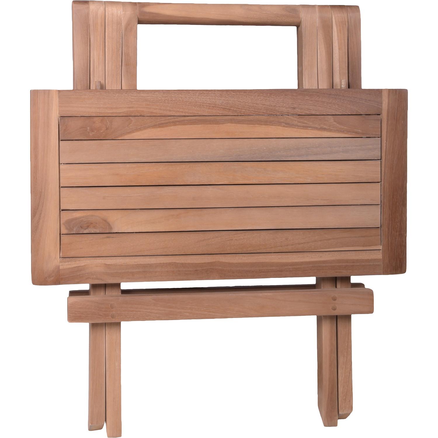 mutoni Tavolino da giardino Simuk teak naturale 50x50  