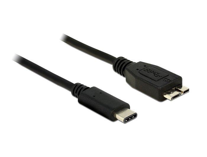 Image of 1m USB 3.1 USB Kabel USB 3.2 Gen 2 (3.1 Gen 2) USB C Micro-USB B Schwarz