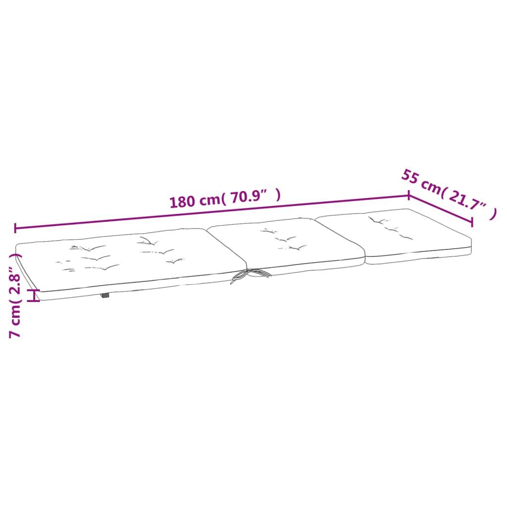 VidaXL cuscino per sedia a sdraio Tessuto  