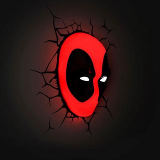MARVEL Lampada LED - Faccia di Deadpool - Rosso, nero  