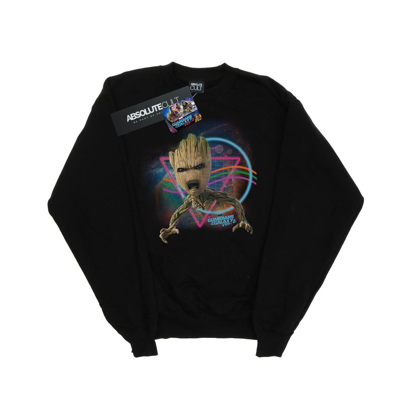 Image of Guardians Of The Galaxy Neon Groot Sweatshirt Damen Schwarz XL