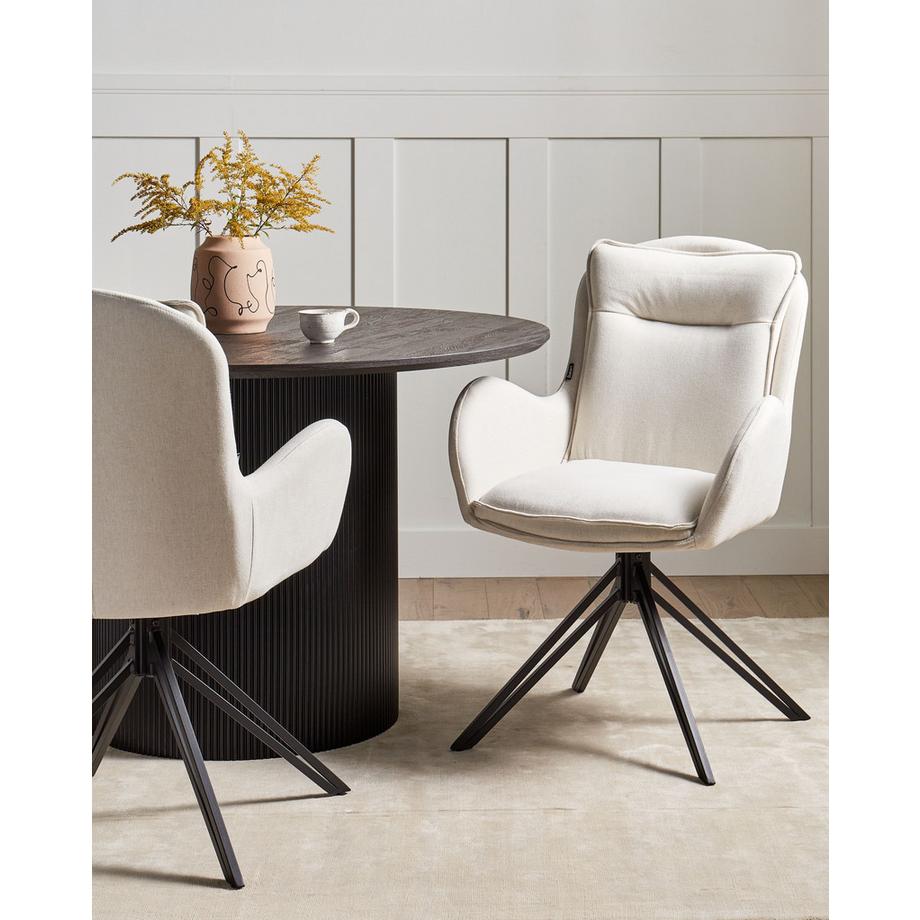 Beliani Set di 2 sedie da pranzo en Tessuto Moderno AVELAR  