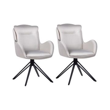 Set di 2 sedie da pranzo en Tessuto Moderno AVELAR