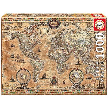 Educa  Educa Antique World Map (1000) 