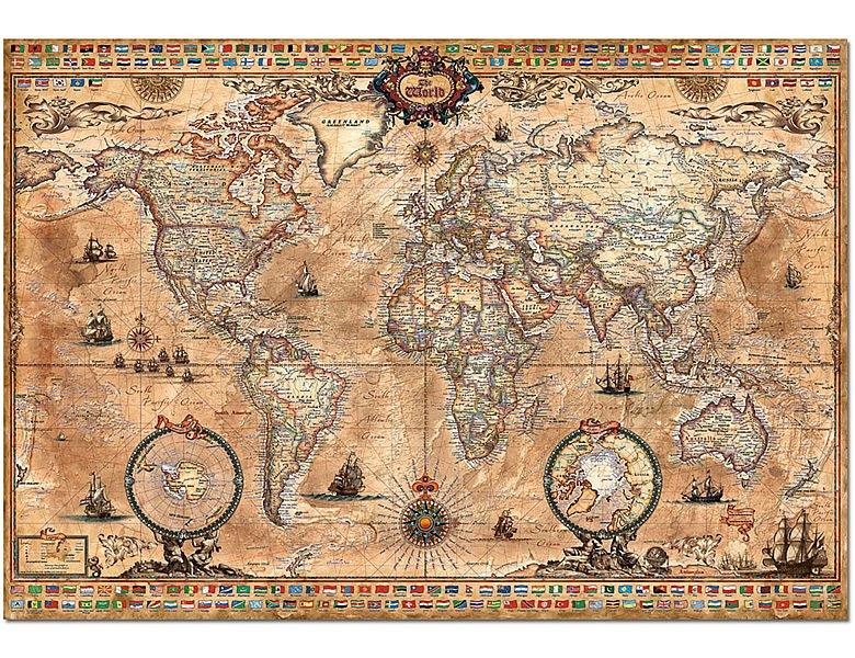 Educa  Educa Antique World Map (1000) 