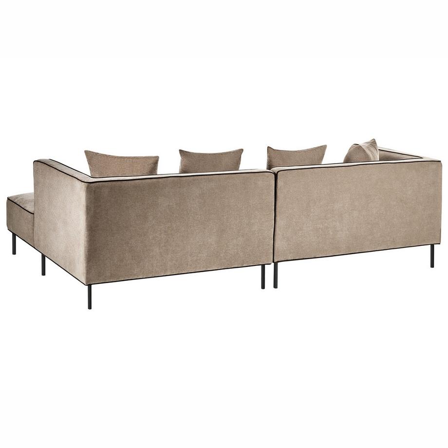 Beliani Canapé d'angle gauche en Tissu chenille Scandinave SATER  