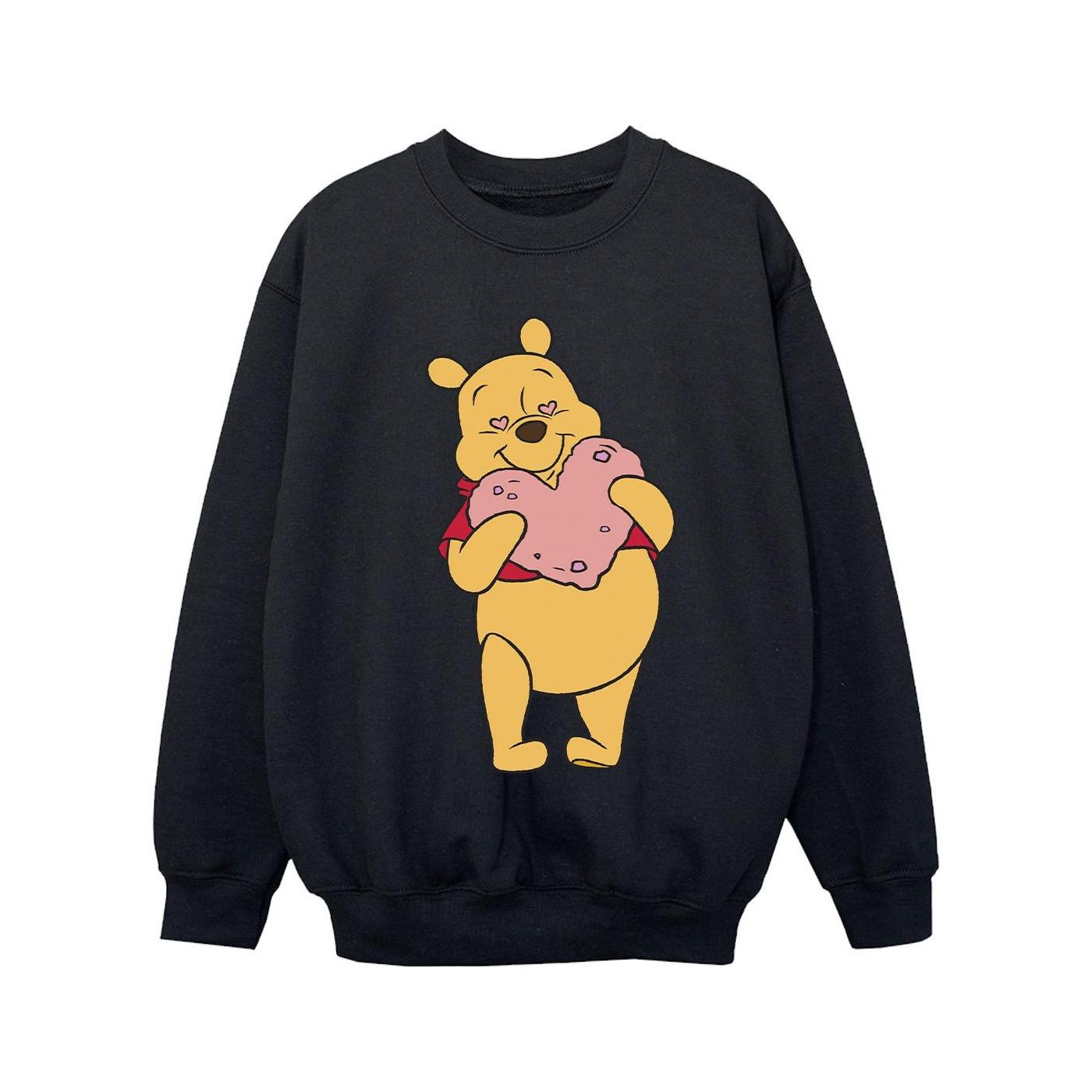 Image of Winnie The Pooh Heart Eyes Sweatshirt Unisex Schwarz 116