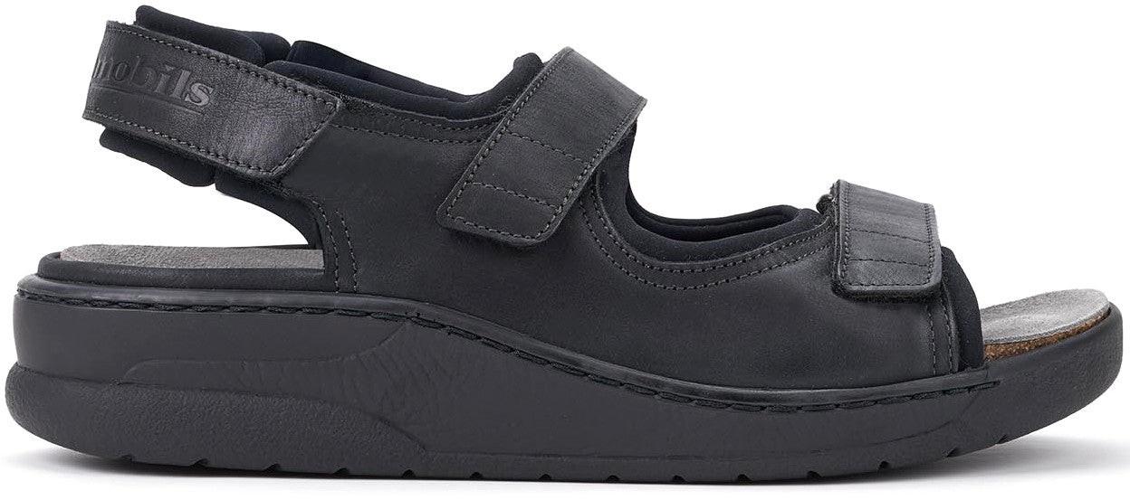 Image of Valden - Leder Sandale Herren Schwarz 46