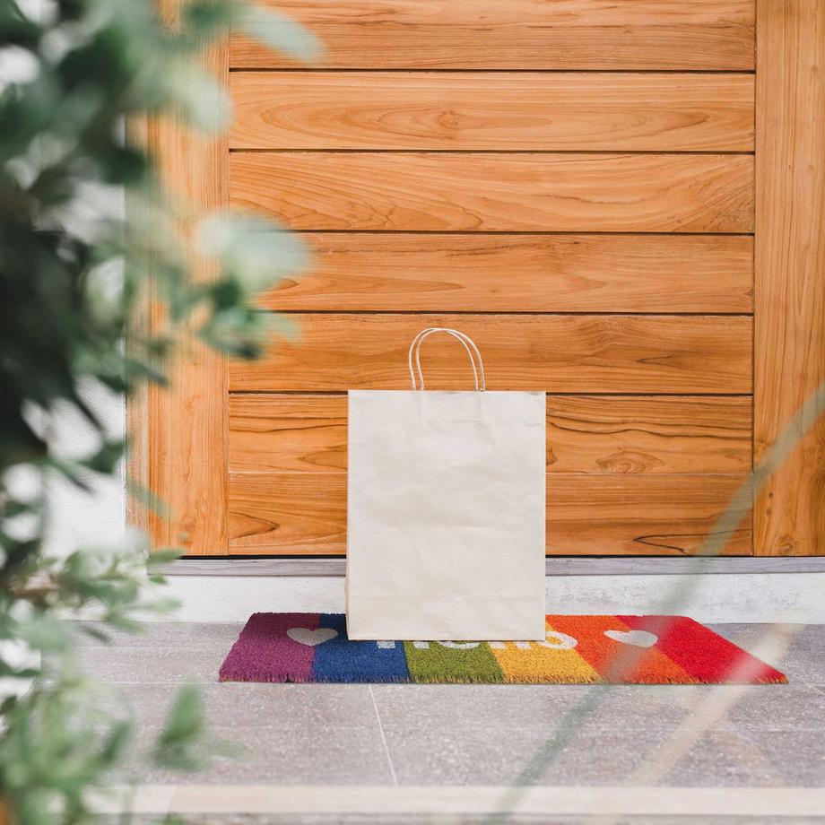 B2X Kokosfußmatte Hello Regenbogen  