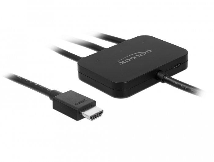 DeLock  DeLOCK 85830 câble vidéo et adaptateur HDMI Type A (Standard) HDMI + Mini DisplayPort + USB Type-C Noir 