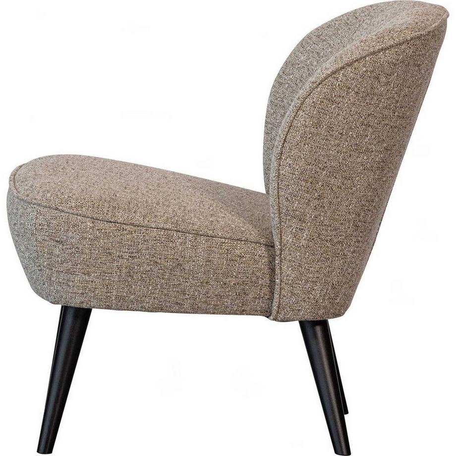 mutoni Fauteuil Sara Tissu grossier naturel chiné  