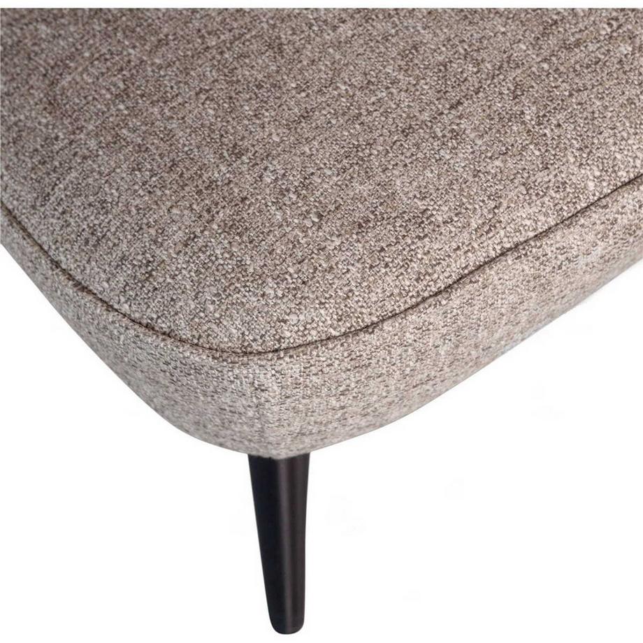 mutoni Fauteuil Sara Tissu grossier naturel chiné  
