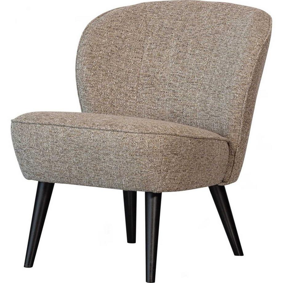 mutoni Fauteuil Sara Tissu grossier naturel chiné  