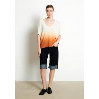 Studio Cashmere8  RIA 7 T-shirt tie & dye con scollo a V - 100% cashmere 