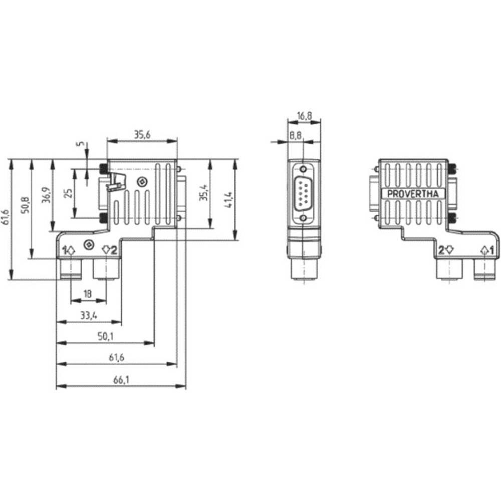 Provertha  Sensor-/Aktor-Steckverbinder, unkonfektioniert Adapter, Y-Form 1 St. 