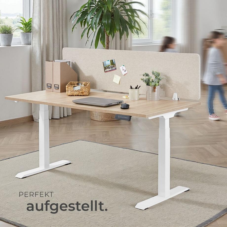 Tectake  Schreibtisch Trennwand Noisy in 2 Größen mit schallabsorbierendem PET-Kern 