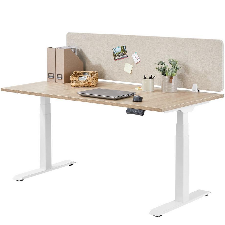 Tectake  Schreibtisch Trennwand Noisy in 2 Größen mit schallabsorbierendem PET-Kern 