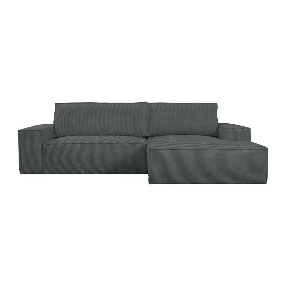 Vente-unique Ecksofa mit Schlaffunktion AMELIA von PASCAL MORABITO Kord Ecke rechts  