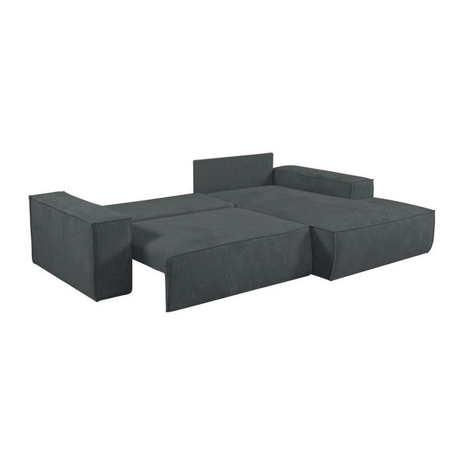 Vente-unique Ecksofa mit Schlaffunktion AMELIA von PASCAL MORABITO Kord Ecke rechts  