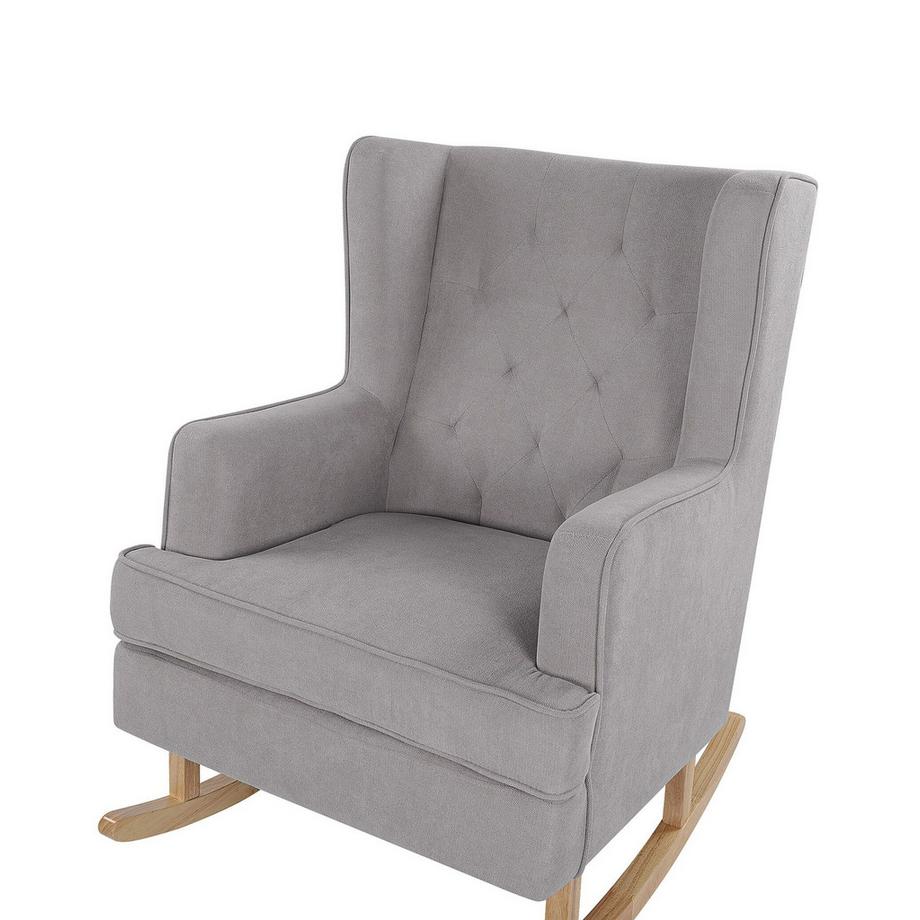 Beliani Fauteuil à bascule en Tissu Rétro TRONDHEIM  