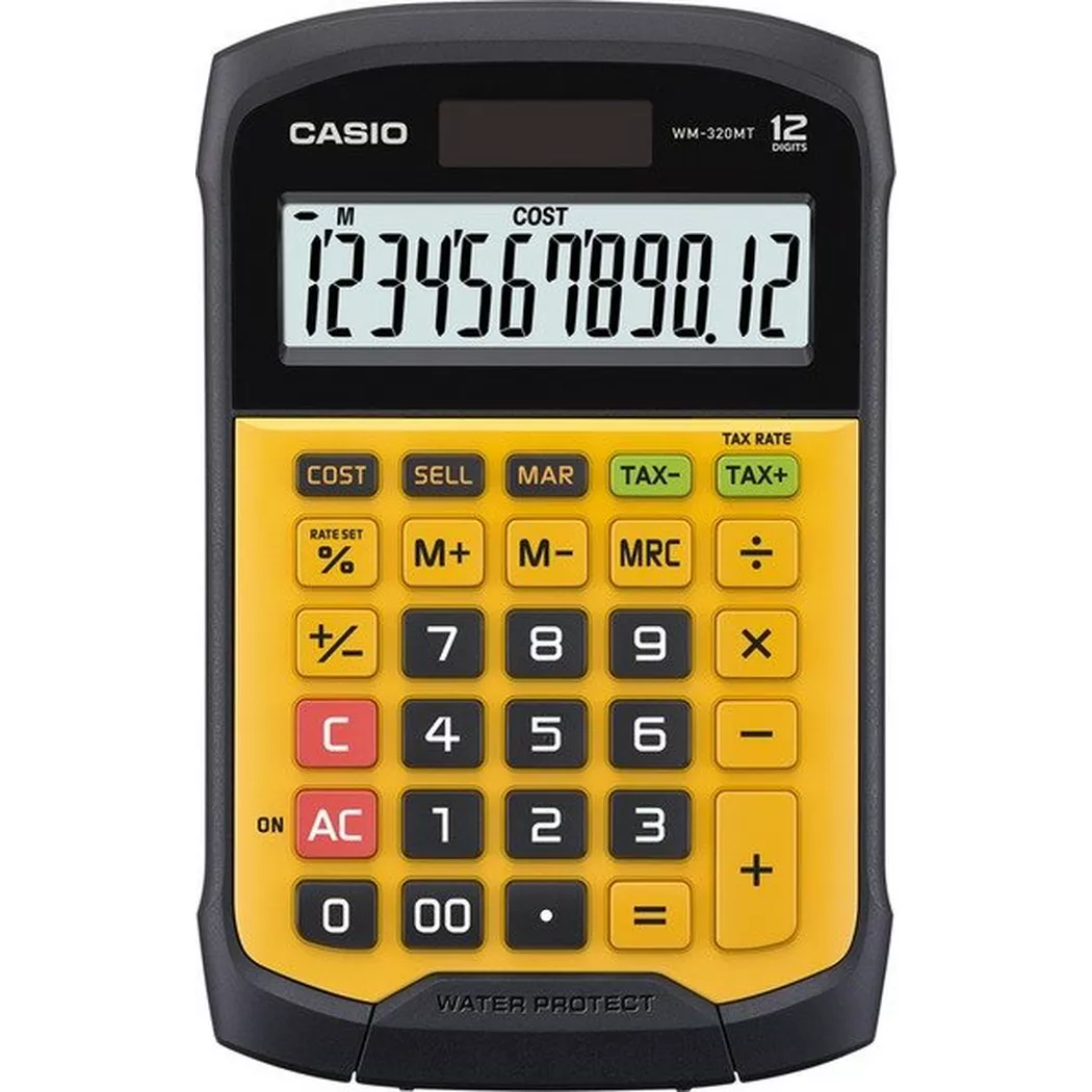 CASIO – Tischrechner, Gelb Bunt