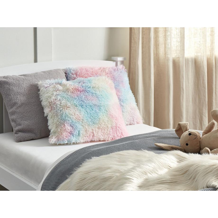 Beliani Dekokissen 2er Set aus Webpelz Modern AMARYLLIS  