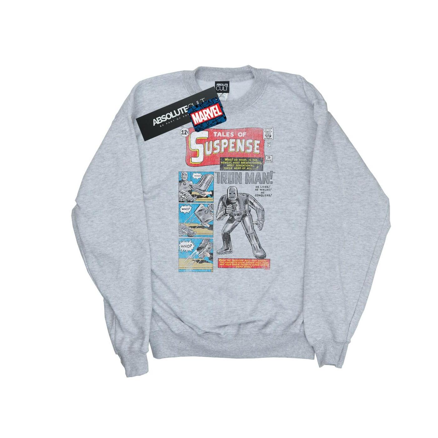 Image of Iron Man Distressed Tales Of Suspense Sweatshirt Jungen Grau 152-158