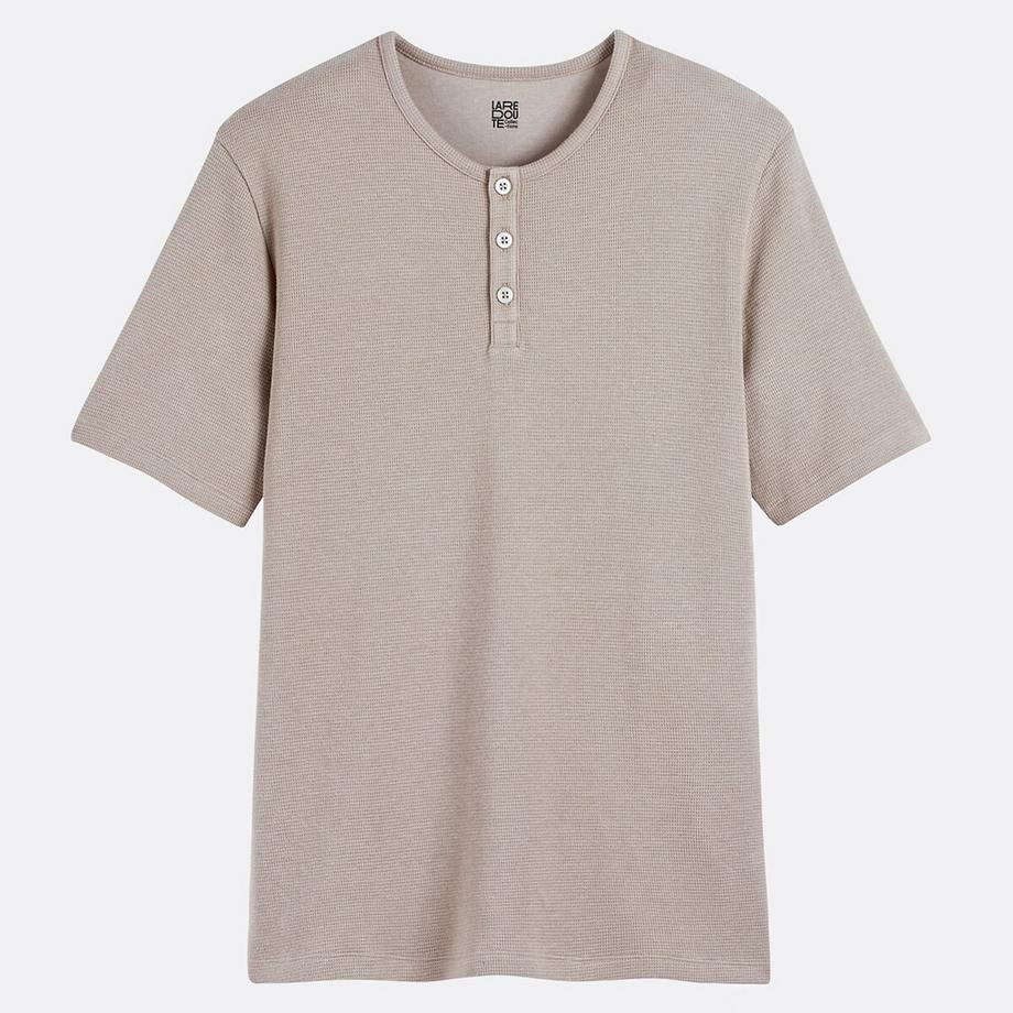 La Redoute Collections T-Shirt Col Henley Manches Courtes  