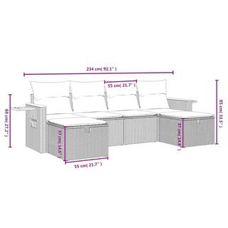 VidaXL Garten sofagarnitur poly-rattan  