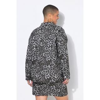 Studio Untold Chemise en jean oversize Motif léopard  