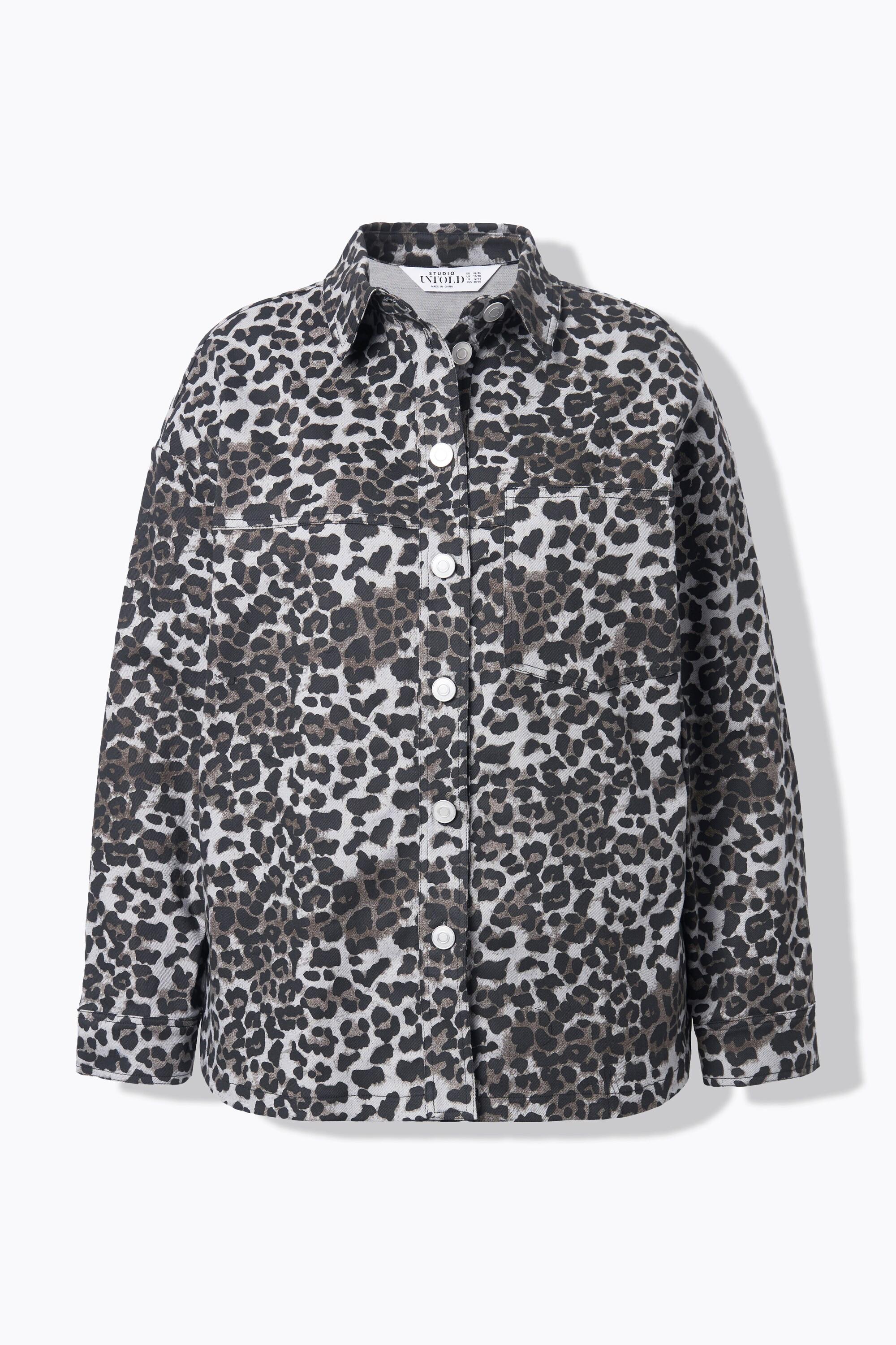 Studio Untold Chemise en jean oversize Motif léopard  