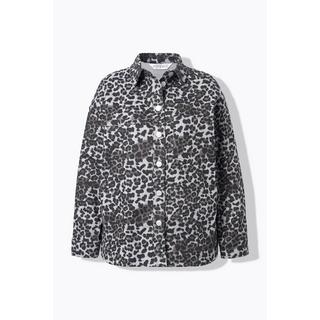 Studio Untold Chemise en jean oversize Motif léopard  