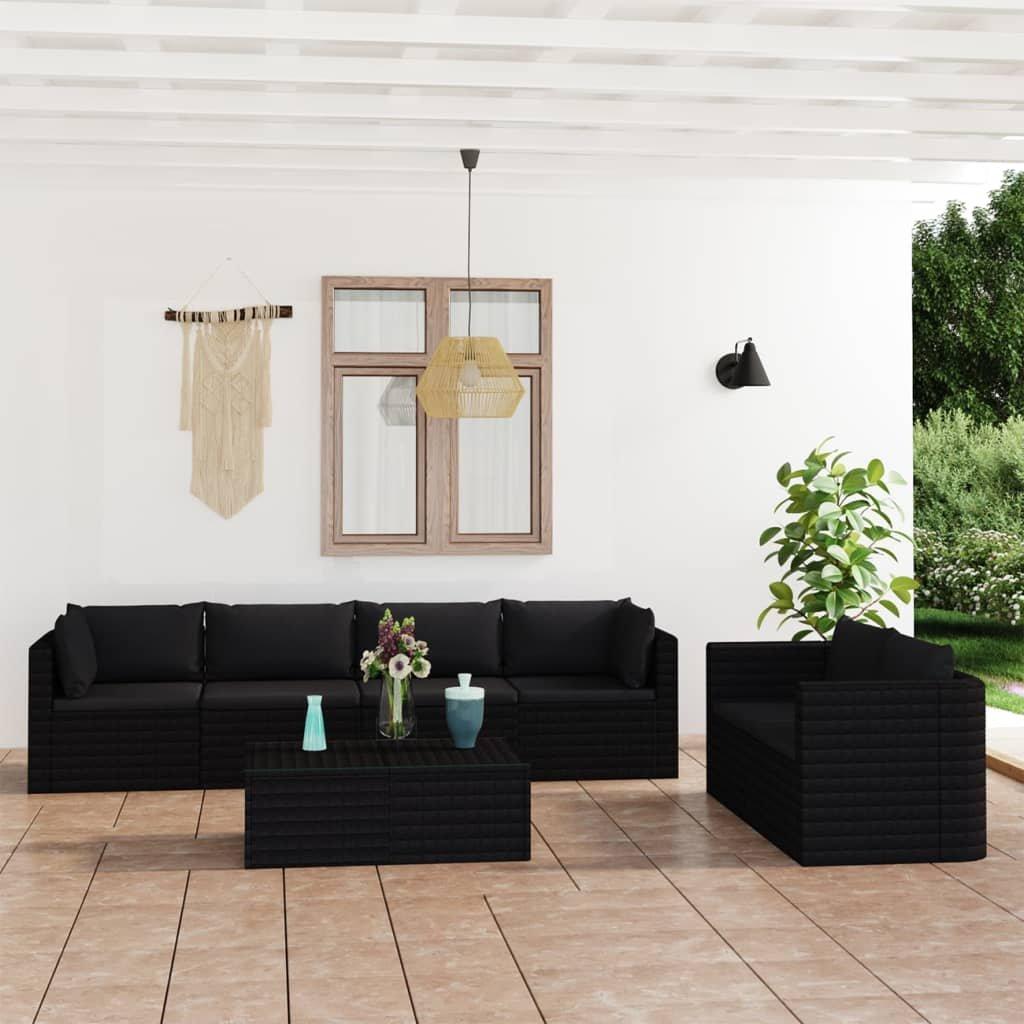 VidaXL Garten-sofa-set poly-rattan  